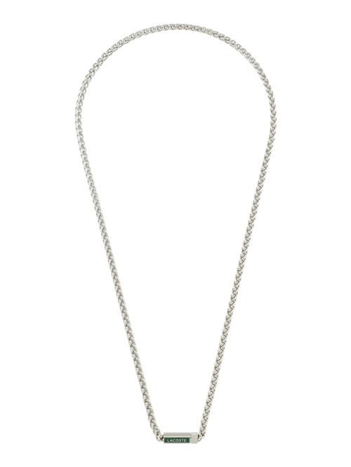 LACOSTE Kæde 'SPELT'  mørkegrøn / sølv