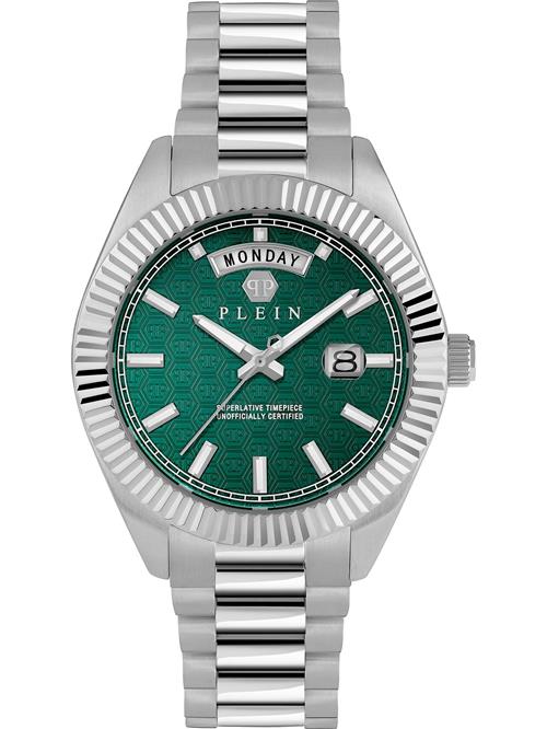 Philipp Plein Analogt ur  smaragd / sølv