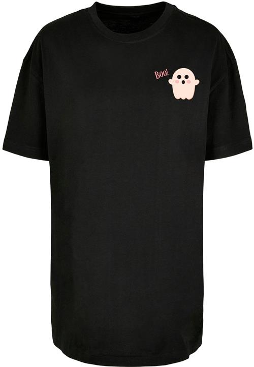 Merchcode Oversized bluse 'Halloween - Boo Ghost'  lyserød / pastelpink / sort