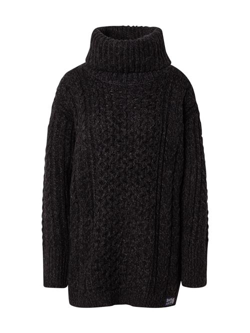 Superdry & Co Strikkjole  sort-meleret