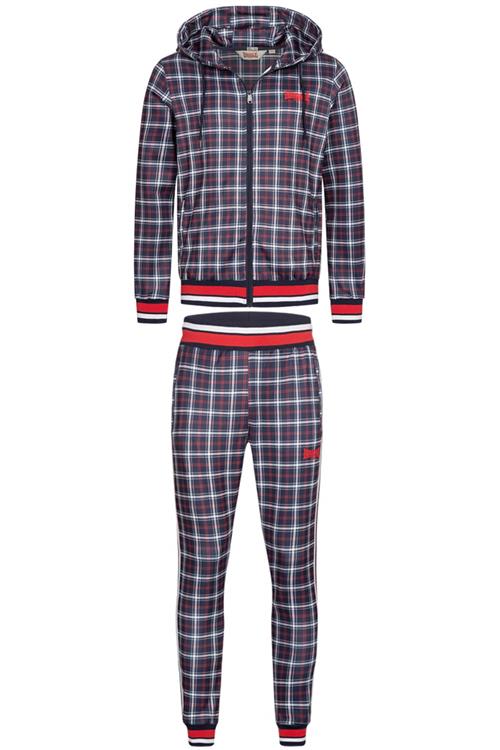 LONSDALE Joggingdragt 'Orbost'  marin / rød / hvid