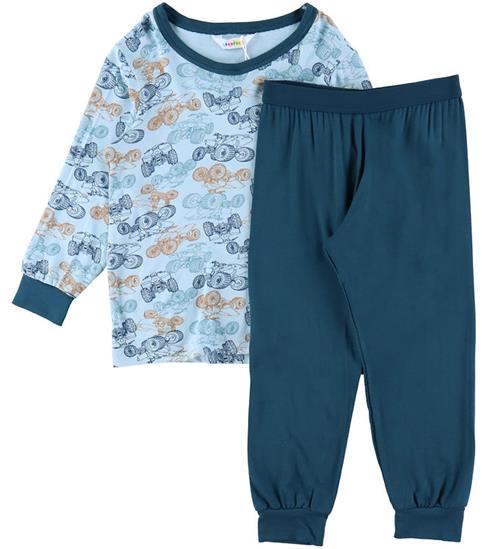 Joha Nattøj - Viskose/Bambus - Blå m. ATV