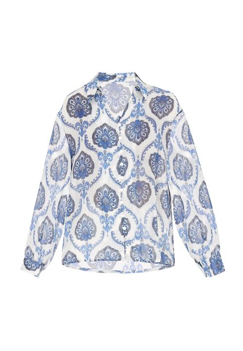 usha FESTIVAL Bluse  blå / sort / hvid