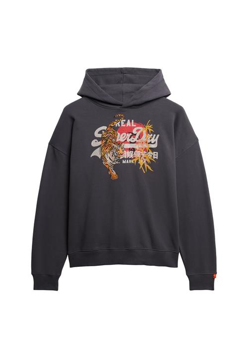 Superdry & Co Sweatshirt 'Tokyo'  mørkegrå / orange / mørkeorange / hvid