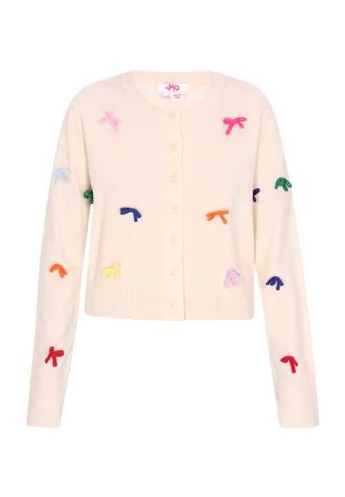 MYMO Cardigan  lavendel / mørkeorange / mørkerød / uldhvid