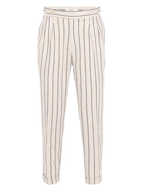 Antioch Bukser med lægfolder  beige / sort