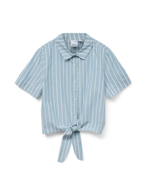 VERO MODA Bluse  lyseblå / hvid