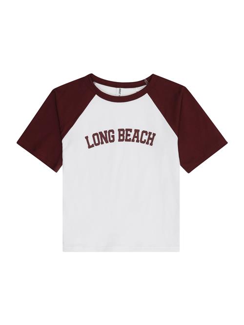 ABOUT YOU Bluser & t-shirts 'Frieda'  bordeaux / hvid