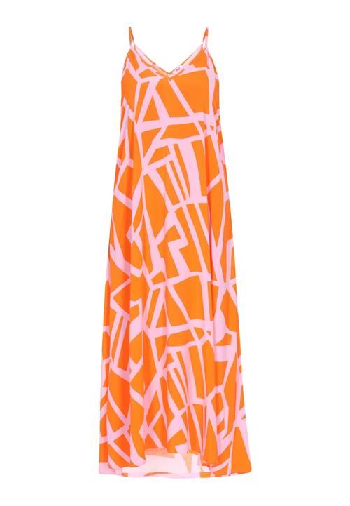 MYMO Sommerkjole  mørkeorange / lyserød