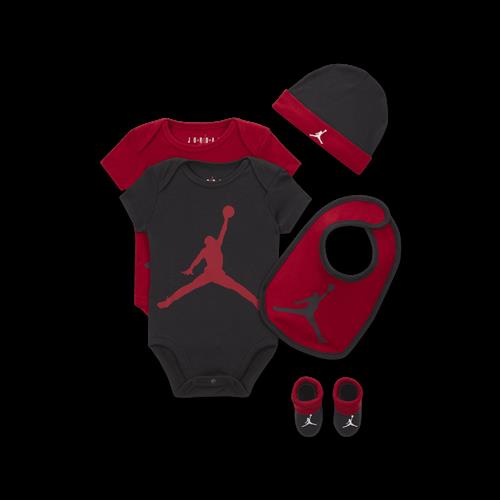 Femdelt Jordan Core-body-gavesæt i æske til babyer - rød