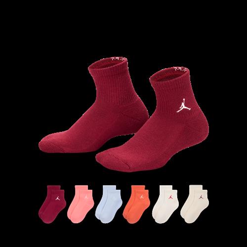 Jordan Everyday Essentials-ankelstrømper (6 par) til større børn - Pink