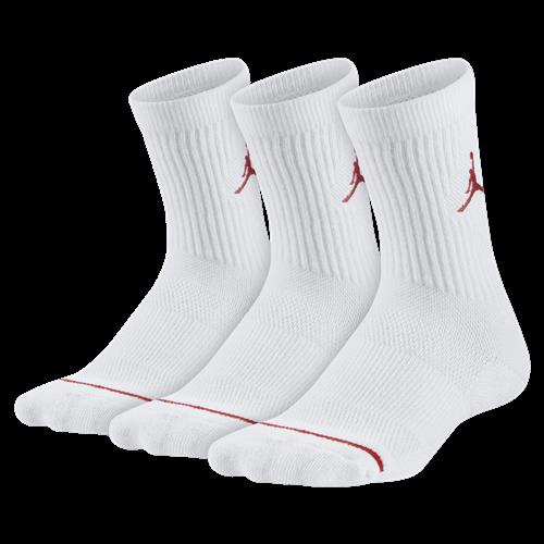 Jordan-crew-strømper til større børn (3 par) - hvid