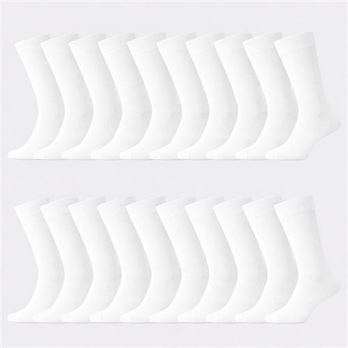 Bambus strømper i hvid til kvinder 20-pak