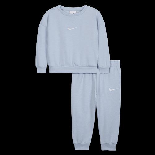 Todelt Nike Essentials-crewtrøjesæt i fleece til babyer (12-24 M) - blå