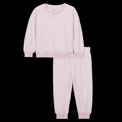 Nike Essentials-crewtrøjesæt i to pieces i fleece til babyer - Pink