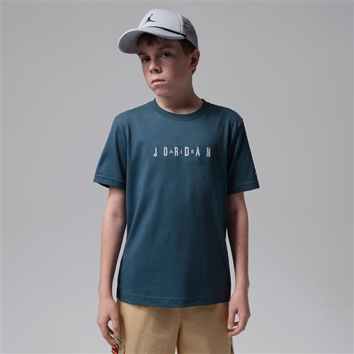 Jordan-T-shirt med broderet logo til større børn - blå