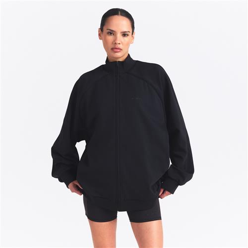 NikeSKIMS Matte Tricot oversized løbejakke med lynlås til kvinder - sort