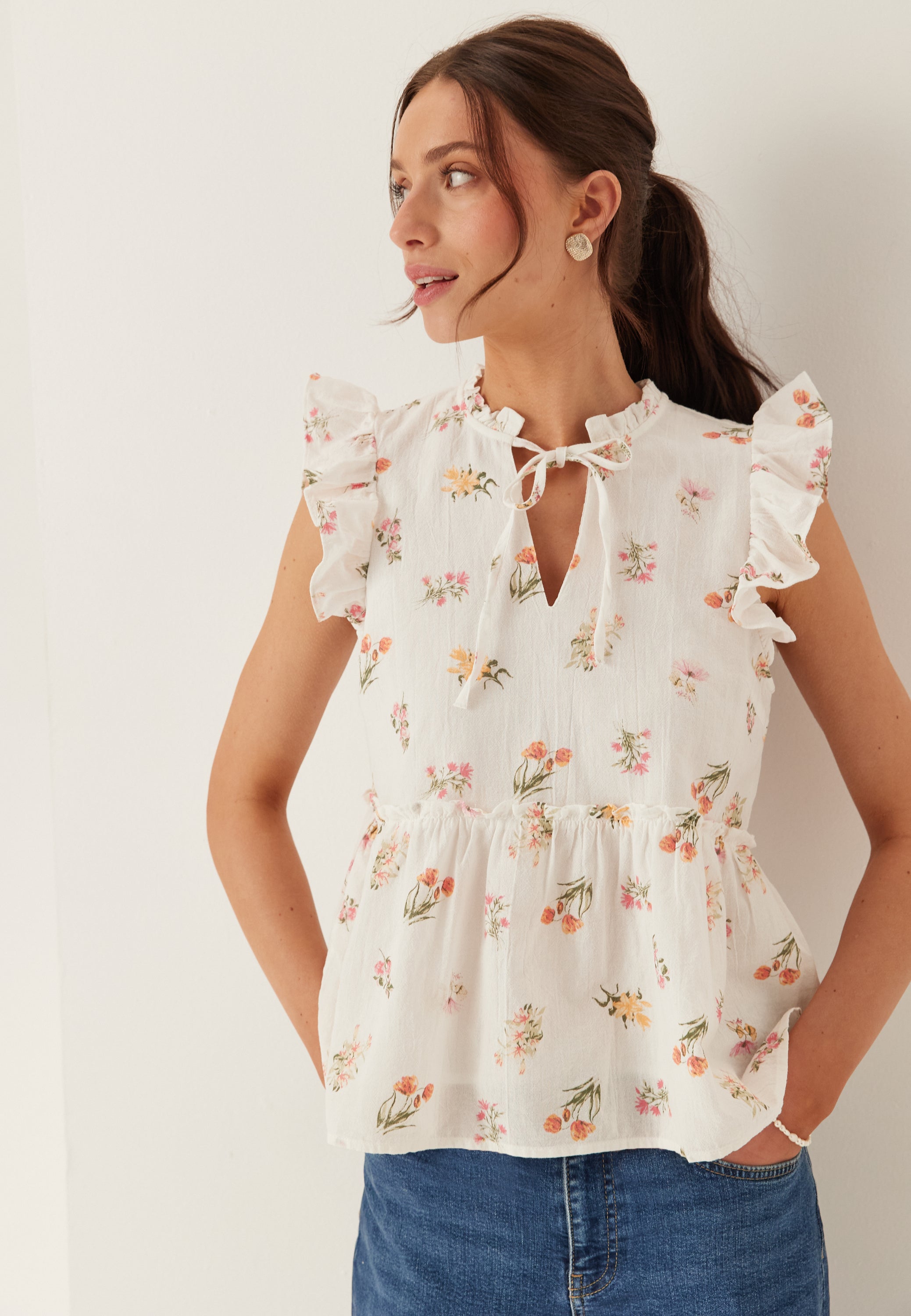 Pieces Pcemma Sl Top Wvn Noos