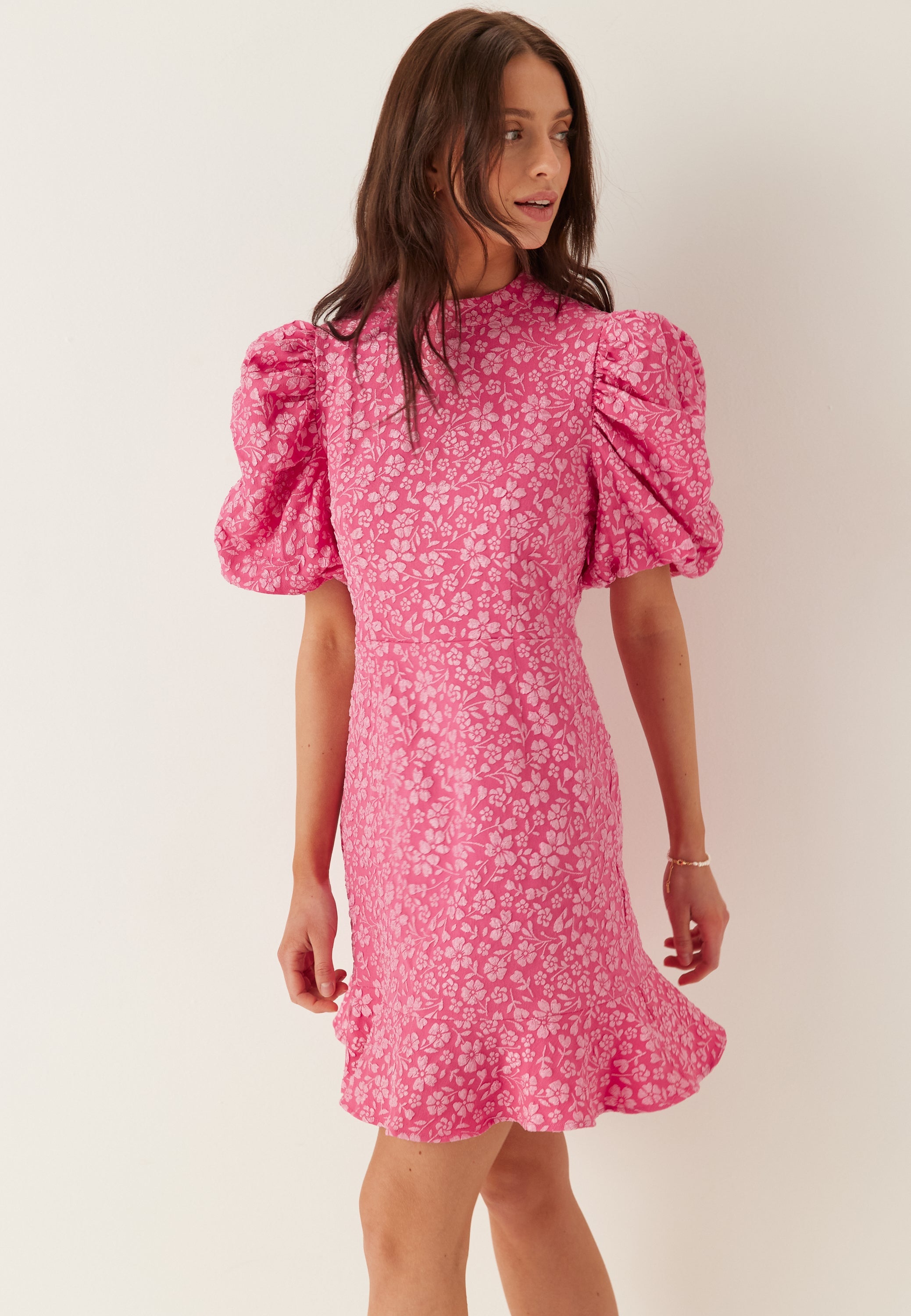 VERO MODA Vmfiona Ss High Neck Short Dress