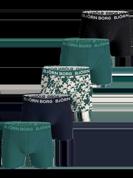 Björn Borg Cotton Stretch Boxers 5-pack Sort, 146-152