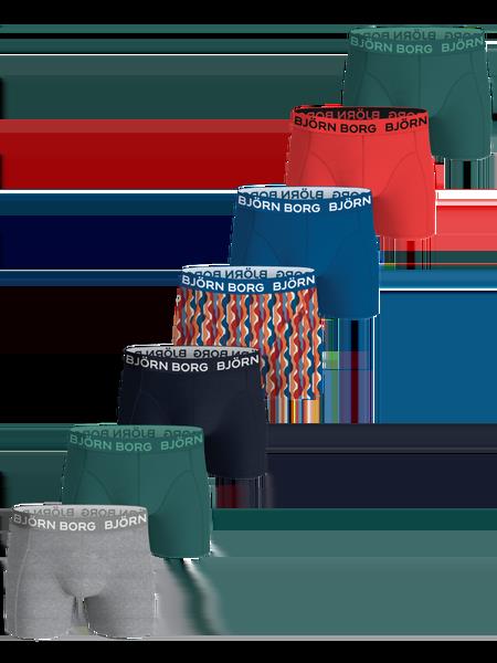 Björn Borg Cotton Stretch Boxers 7-pack Blå, 134-140