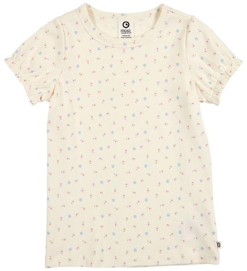 Müsli T-shirt - Rib - Spring Puff - Tofu/Nectar/Shell Blue