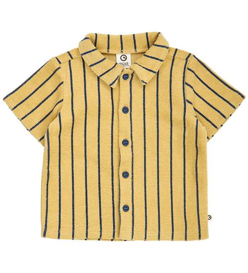 Müsli Skjorte k/æ - Frotté - Hemp/Navy