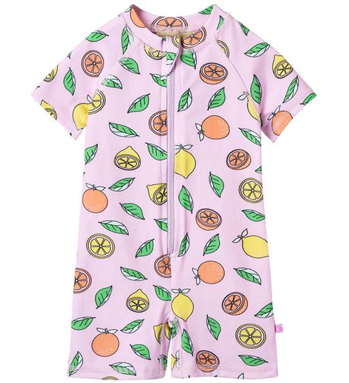 Småfolk Badeheldragt - Pink lavender m. Frugter