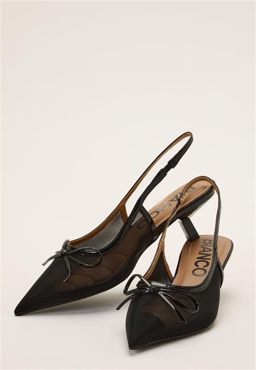 Bianco Biakristin Kitten Heel Bow Slingback