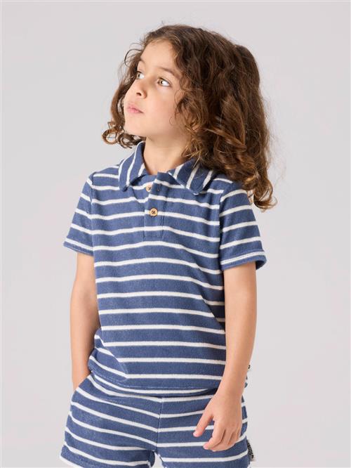 NAME IT Polo T-shirt Finti Terry Vintage Indigo