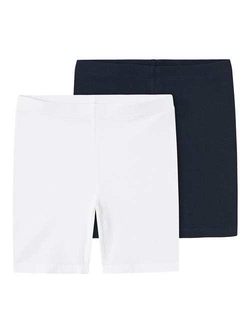 NAME IT 2-Pak Cykelshorts Vivian Dark Sapphire Bright White