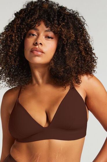 Hunkemöller Smooth Triangle Bralette Brun