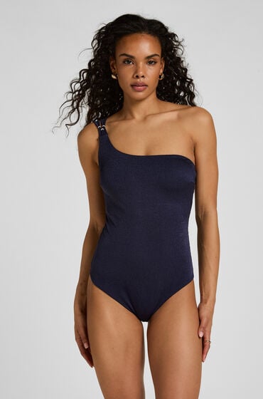 Hunkemöller One Shoulder Badedragt Sorrento Blå