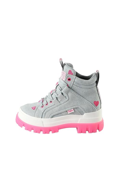 BUFFALO Snørestøvletter 'Aspha NC'  røgblå / gammelrosa / lys pink / hvid