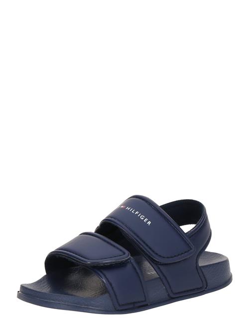 TOMMY HILFIGER Åbne sko  navy / cranberry / hvid