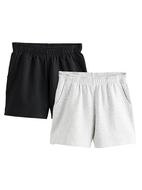 Next Bukser 'Essentials'  grå-meleret / sort