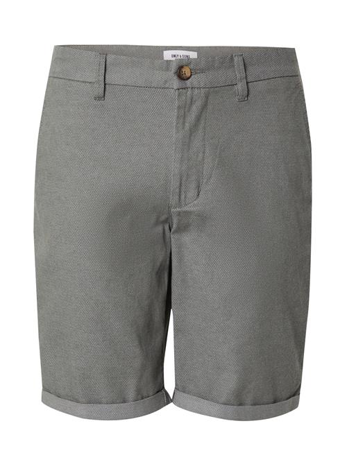 Only & Sons Lærredsbukser 'ONSPeter Dobby'  grå / hvid