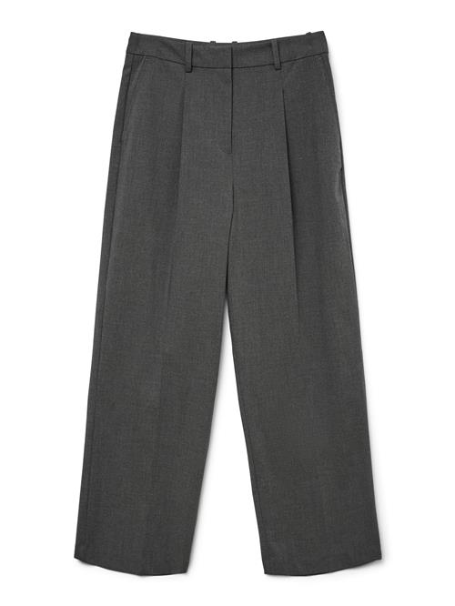 VERO MODA Bukser med lægfolder 'VMUnika'  mørkegrå