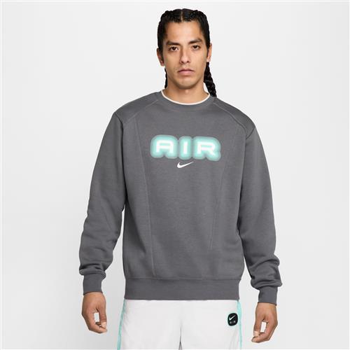 Nike Air-sweatshirt i fleece med rund hals til mænd - grå