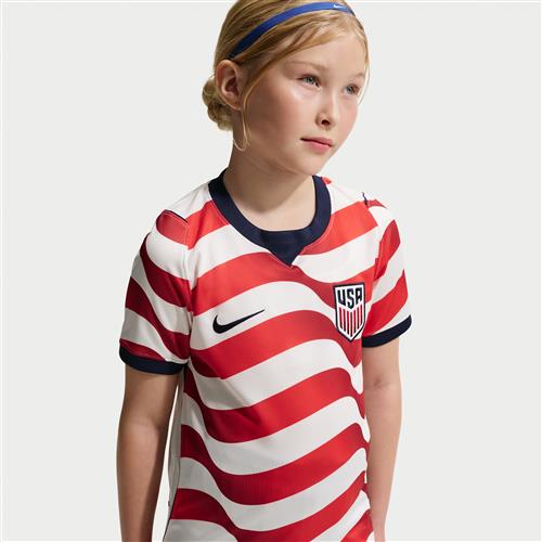 USMNT 2026 Stadium Home Nike Dri-FIT-fodboldtrøje til større børn - hvid