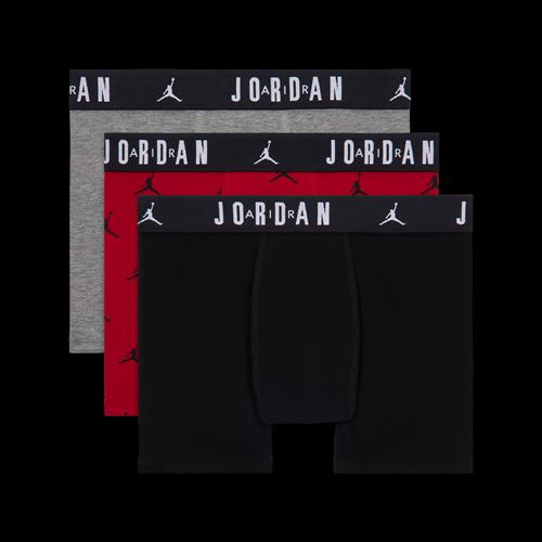 Jordan Flight Essentials-boksershorts i bomuld til større børn (3 stk.) - rød