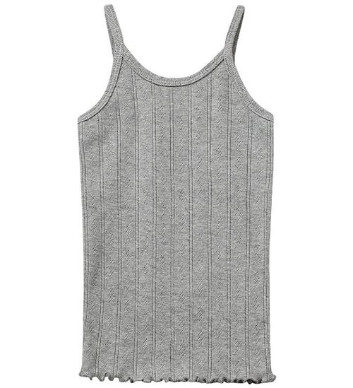 Sofie Schnoor Top - Noos - FaunaSK - Gråmeleret m. Hulmønster