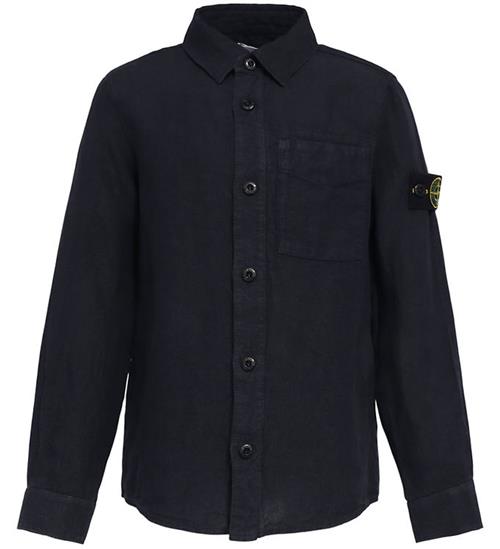 Stone Island Skjorte - Hør - Navy Blue