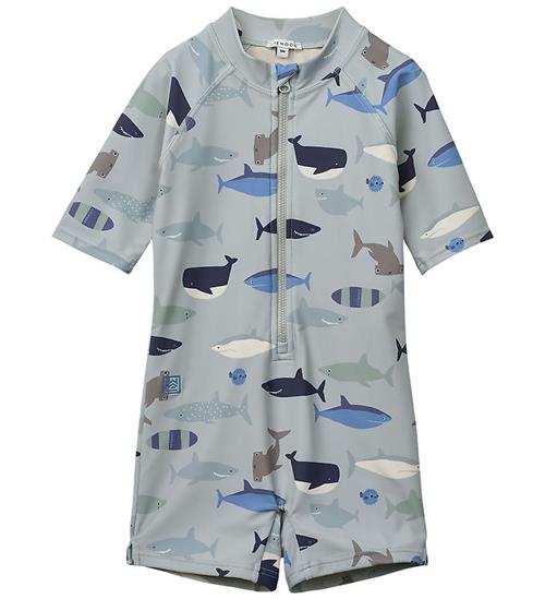 Liewood Badeheldragt - UV40+ - Max - Sharks/Dove Blue