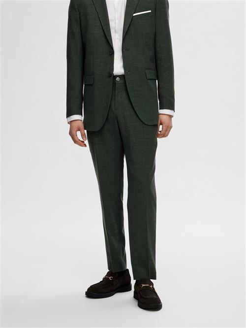 SELECTED Bukser med lægfolder 'SLHOASIS'  mørkegrøn