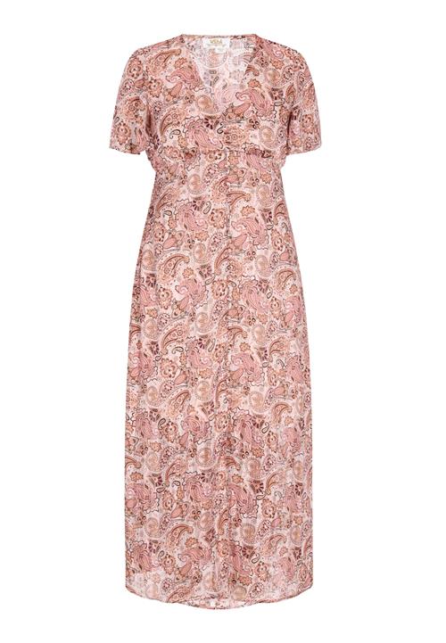 usha FESTIVAL Blusekjole 'Spring Summer'  camel / rosé / eosin / sort