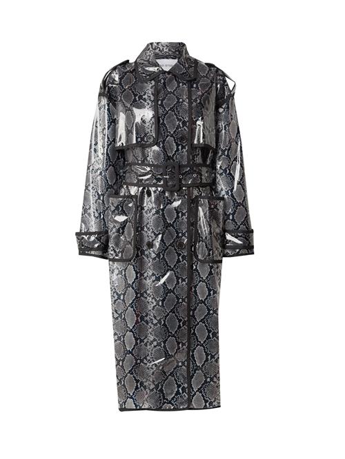 STAND STUDIO Overgangsfrakke 'Promise'  lysegrå / sort