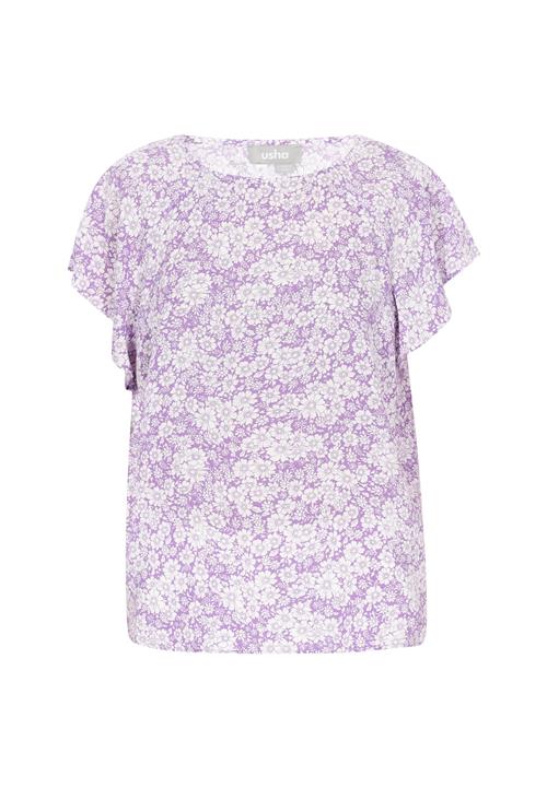 Usha Bluse  lilla / hvid