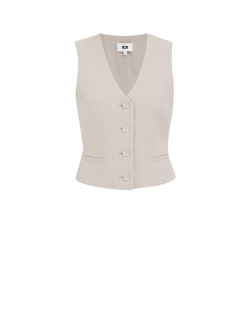 WE Fashion Jakkesætsvest  creme / ecru