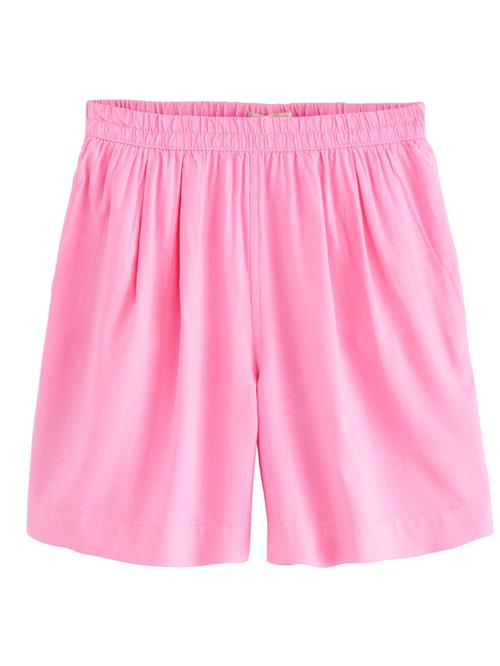 Next Bukser med lægfolder  lys pink